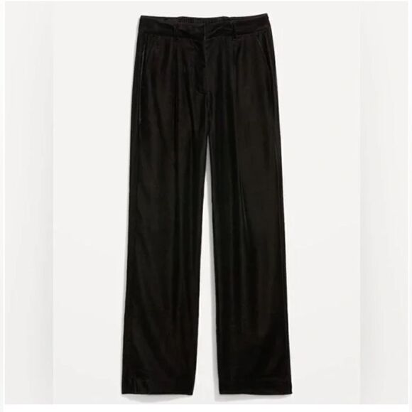 Old Navy Black Extra High Rise Velvet Wide Leg Pants(Size Small) - Picture 3 of 10